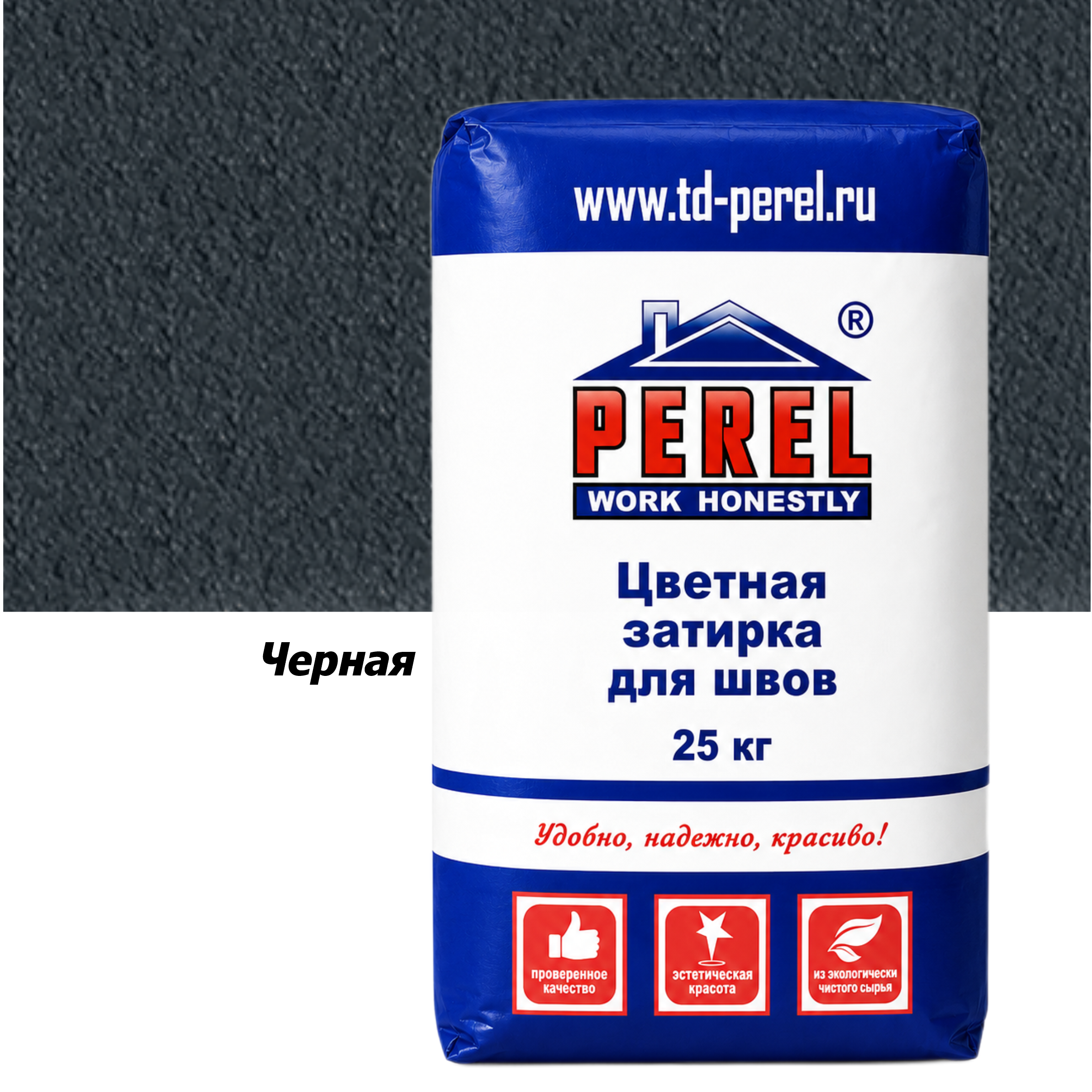 Черная затирочная смесь Perel RL 25 кг Черная затирочная смесь Perel RL 25 кг