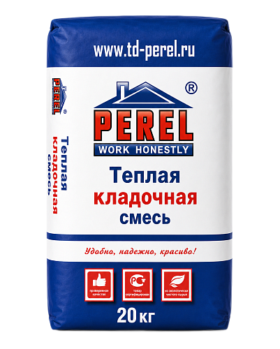 Теплая кладочная смесь Perel TKS 6020, 20 кг Теплая кладочная смесь Perel TKS 6020, 20 кг