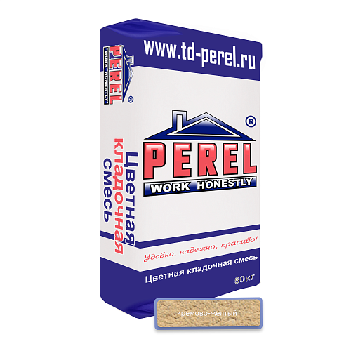 Кремово-желтая кладочная смесь Perel VL 50 кг Кремово-желтая кладочная смесь Perel VL 50 кг